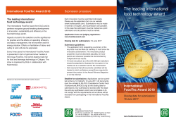 The leading international food technology award