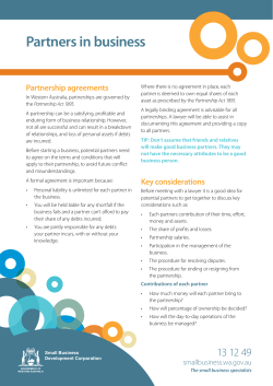 Partners in Business - Small Business Development Corporation