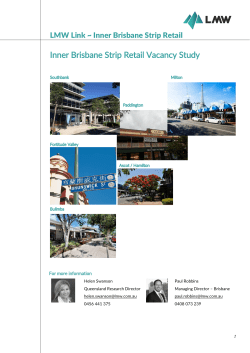 Inner Brisbane Strip Retail Vacancy Study