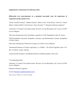 Supplementary information for following article Differential root