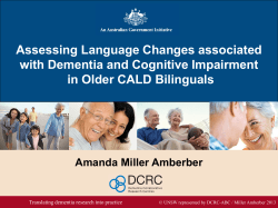 Assessing Language Changes associated with Dementia and