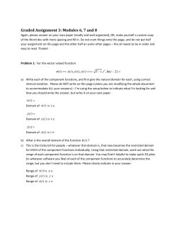Problem 2: For the vector valued function