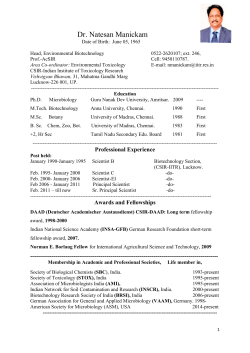 File - Indian Institute of Toxicology Research