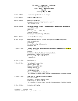 Primary Care Conference SUNY Plattsburgh Angell College Center