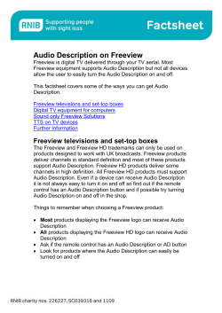 Audio Description on Freeview