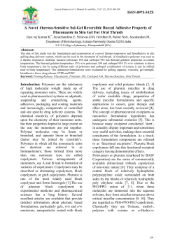 A Novel Thermo-Sensitive Sol-Gel Reversible Buccal Adhesive