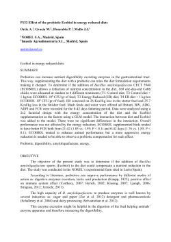 P133 Effect of the probiotic Ecobiol in energy reduced diets Ortiz A.1
