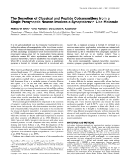 The Secretion of Classical and Peptide Cotransmitters from a Single