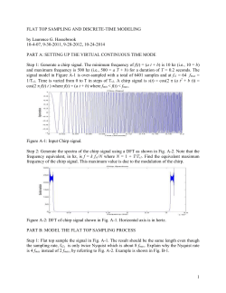 FLAT TOP SAMPLING AND DISCRETE
