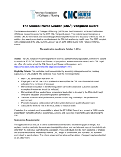 CNL Vanguard Award - American Association of Colleges of Nursing