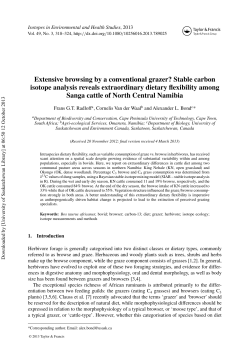 Extensive browsing by a conventional grazer? Stable carbon