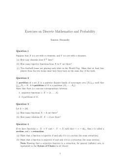 Exercises on Discrete Mathematics and Probability