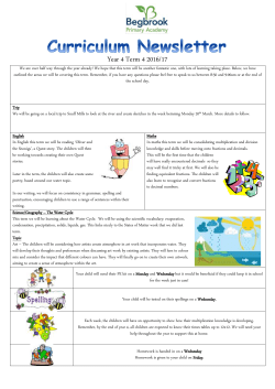 curriculum newsletter y4 term 4