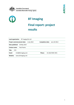 BT Imaging Final report: project results
