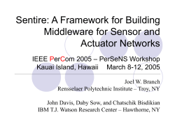 Sentire: A Framework for Building Middleware for Sensor and