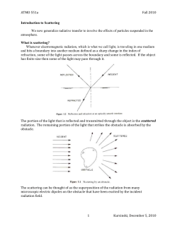 Scattering depends on the wavelength because