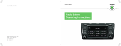 Radio Bolero Operating instructions