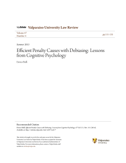 Efficient Penalty Causes with Debiasing: Lessons from Cognitive
