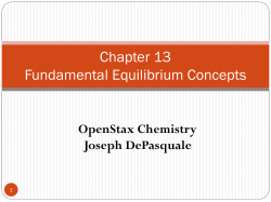 Chapter 12 Gaseous Chemical Equilibrium