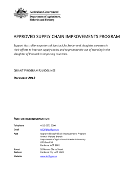 Approved Supply Chain Improvements Program