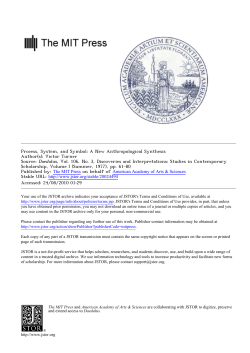 Process, System, and Symbol: A New