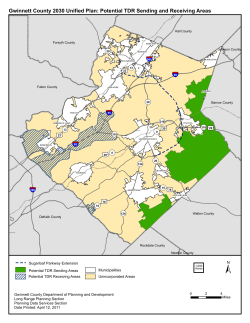 TDR Sending and Receiving Areas Map
