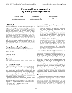 Exposing Private Information by Timing Web