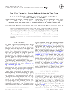 Stem Water Potential is a Sensitive Indicator of Grapevine Water