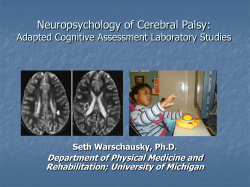 Neuropsychology of Cerebral Palsy: