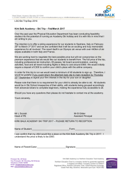 Ski Trip - Initial Interest Letter