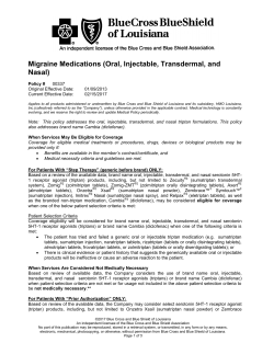 Oral, Injectable, Transdermal, and Nasal