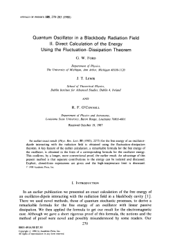 Quantum Oscillator in a Blackbody Radiation Field II