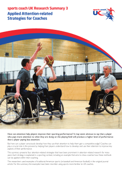 Applied Attention-related Strategies for Coaches