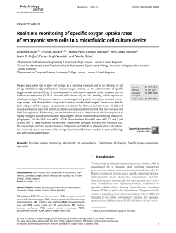 Real-time monitoring of specific oxygen uptake rates of embryonic