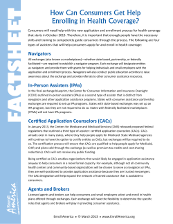 How Can Consumers Get Help Enrolling in Health Coverage?