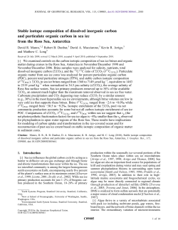 Stable isotope composition of dissolved inorganic carbon and