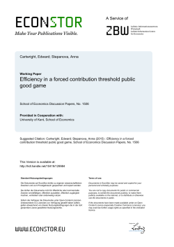 Efficiency in a forced contribution threshold public good game