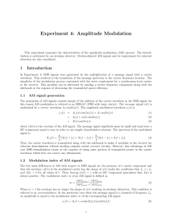 Experiment 4: Amplitude Modulation