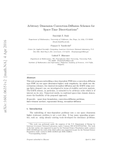 Arbitrary Dimension Convection-Diffusion Schemes for Space