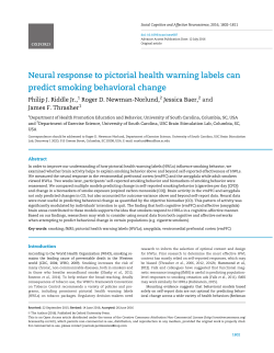 Neural response to pictorial health warning labels can predict