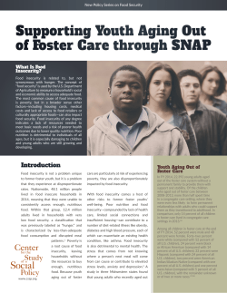 Supporting Youth Aging Out of Foster Care through SNAP