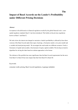 The Impact of Basel Accords on the Lender`s Profitability under