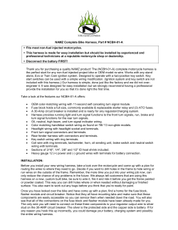 NAMZ Complete Bike Harness, Part # NCBH-01-A Fits most non