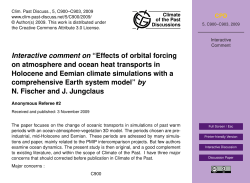 Effects of orbital forcing on atmosphere and ocean heat