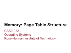 Structure of the page table - Rose