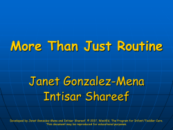 Slide 1 - Program for Infant/Toddler Care