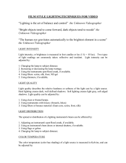MA 106 Lighting handout