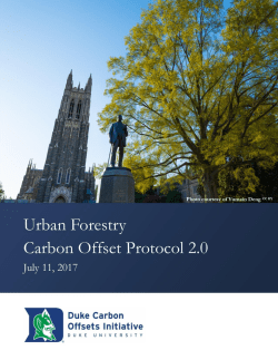 Urban Forestry Carbon Offset Protocol