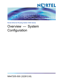Nortel Ethernet Routing Switch 4500 Series Overview