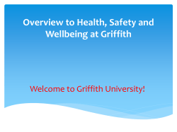Overview to Health safety and wellbeing at Griffith